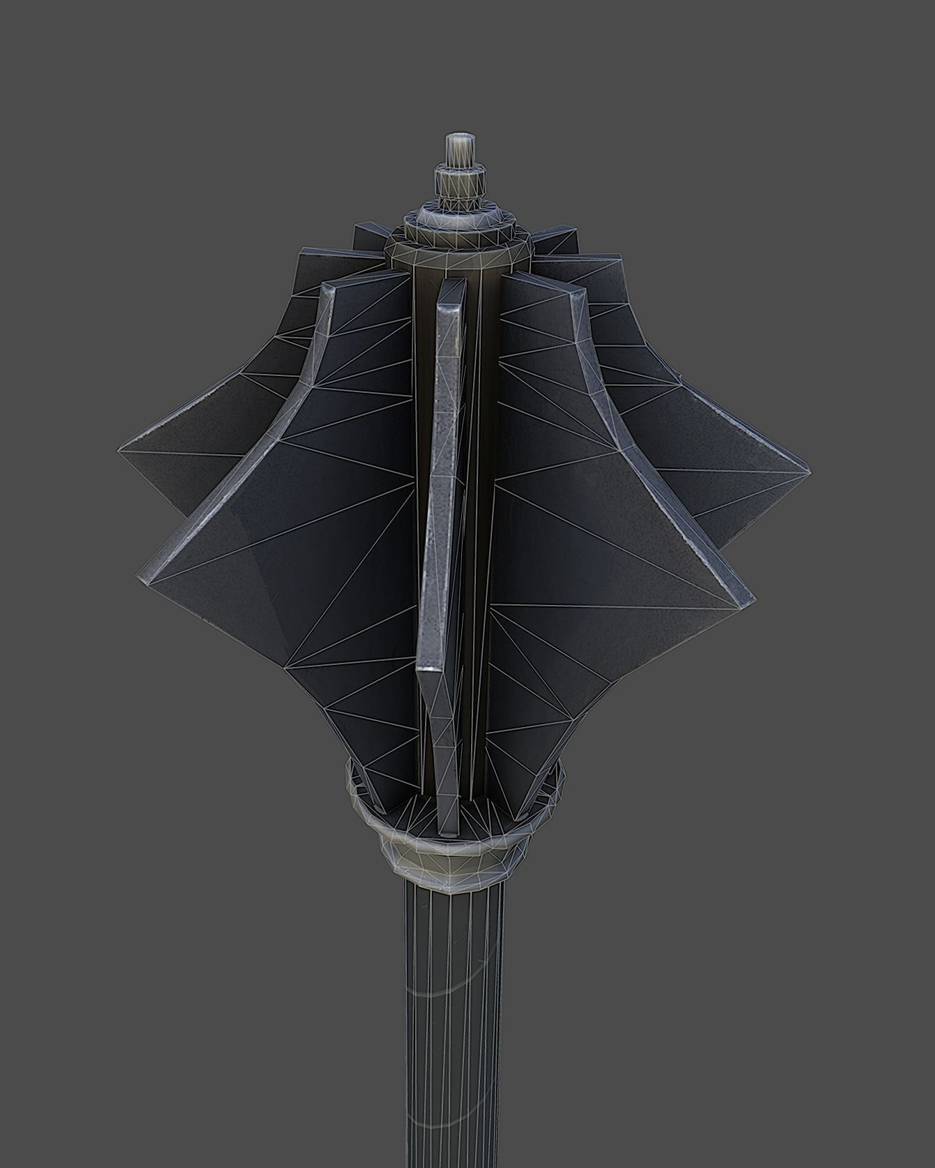 Knight Mace Low-poly 3D model_8