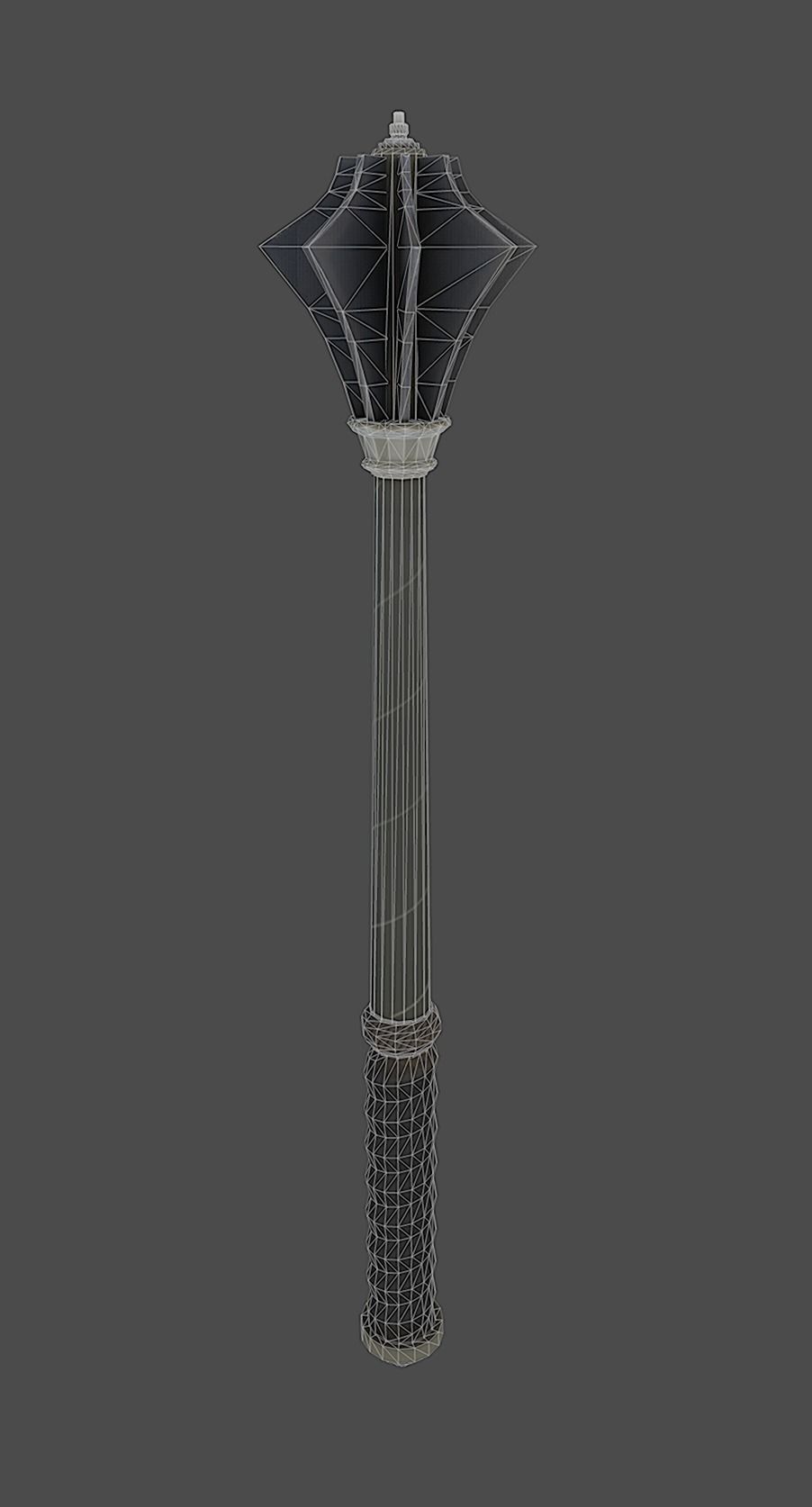 Knight Mace Low-poly 3D model_4