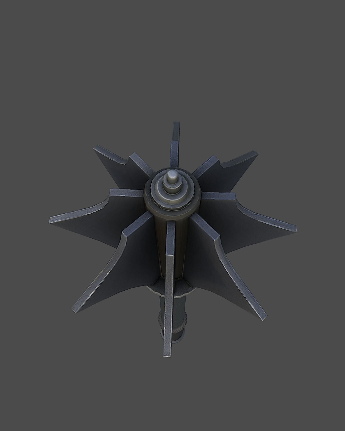 Knight Mace Low-poly 3D model_9