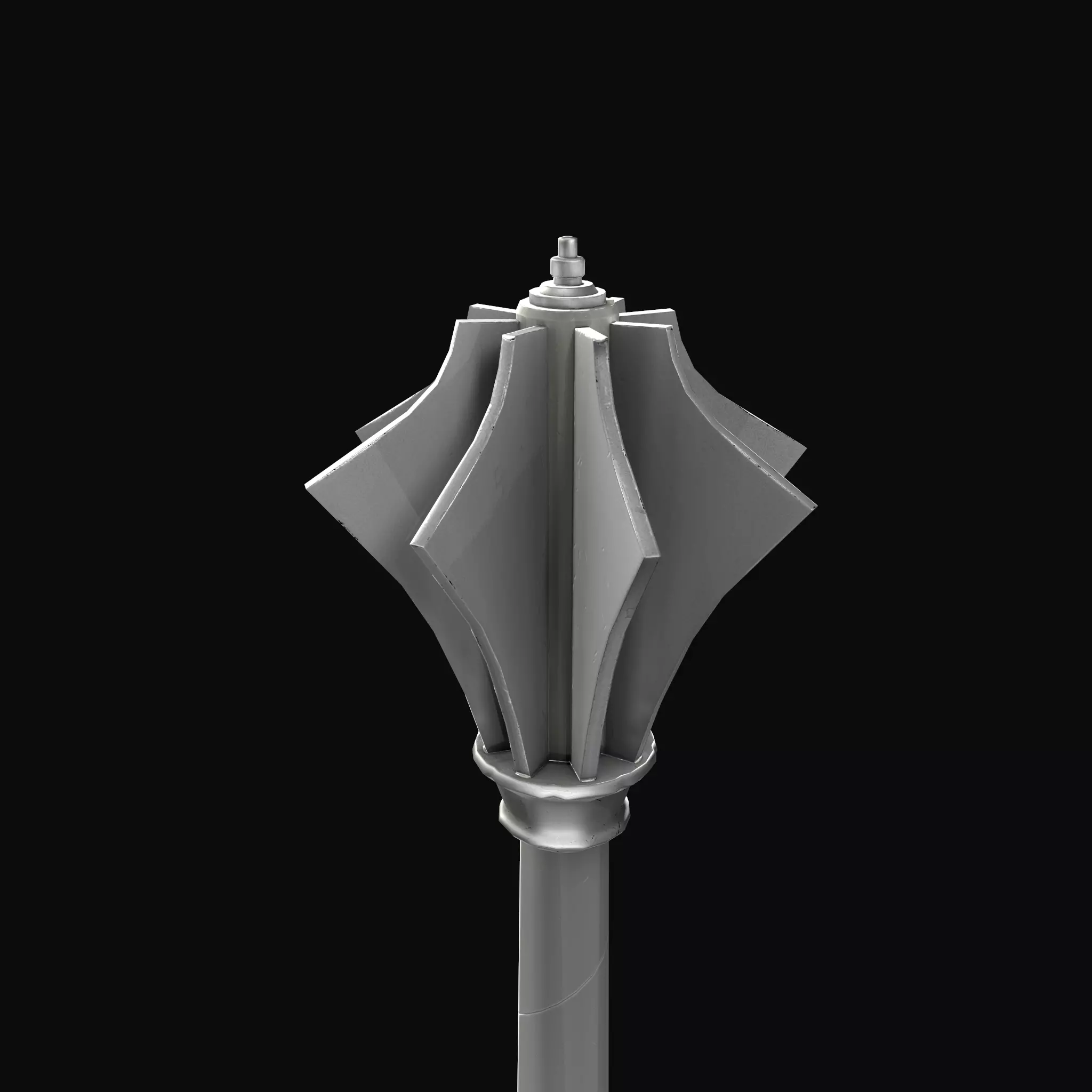 Knight Mace Low-poly 3D model_0