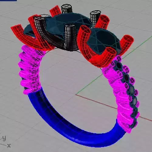 Trilogy gold ring  anello contrarie TR38