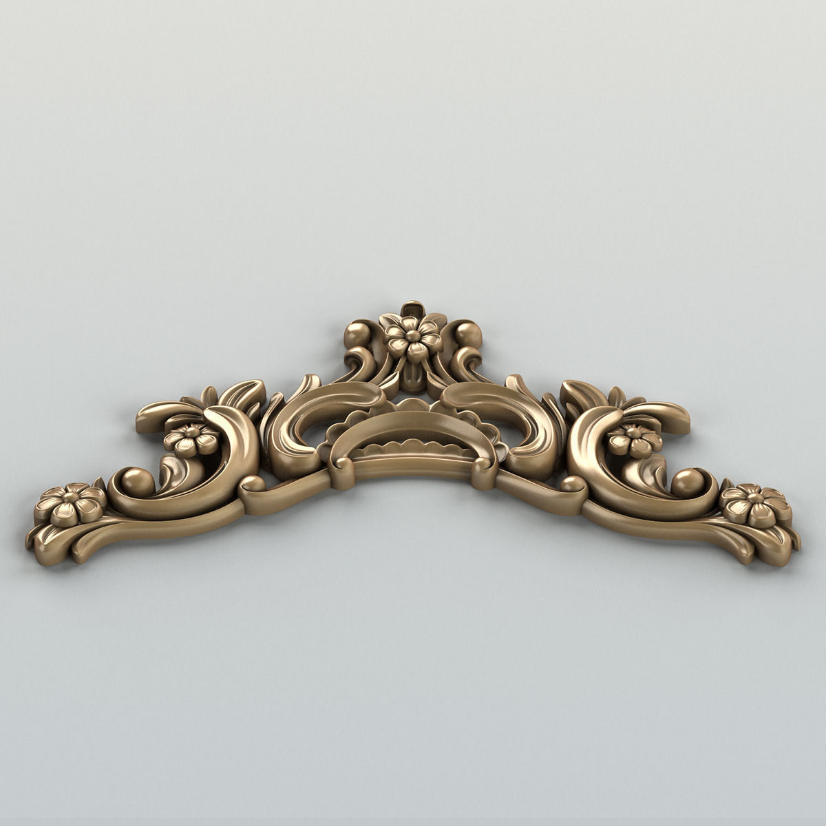 Carved decor horizontal 004 3D model_5