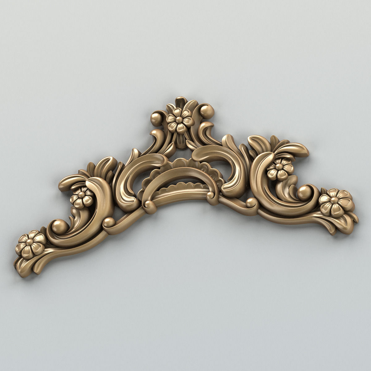 Carved decor horizontal 004 3D model_4