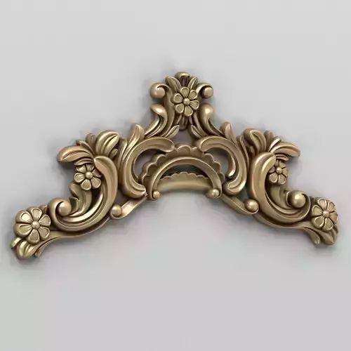 Carved decor horizontal 004 3D model