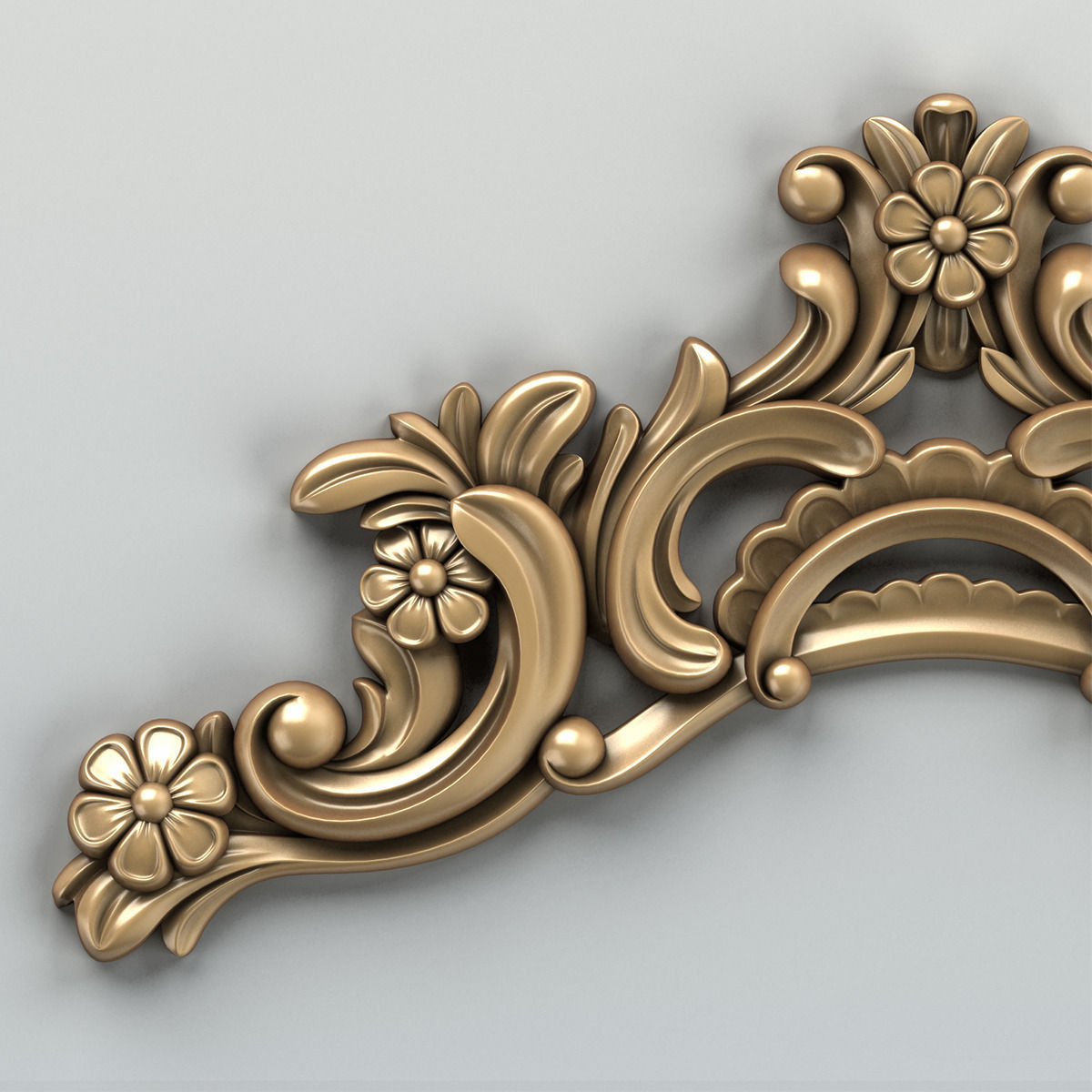 Carved decor horizontal 004 3D model_2