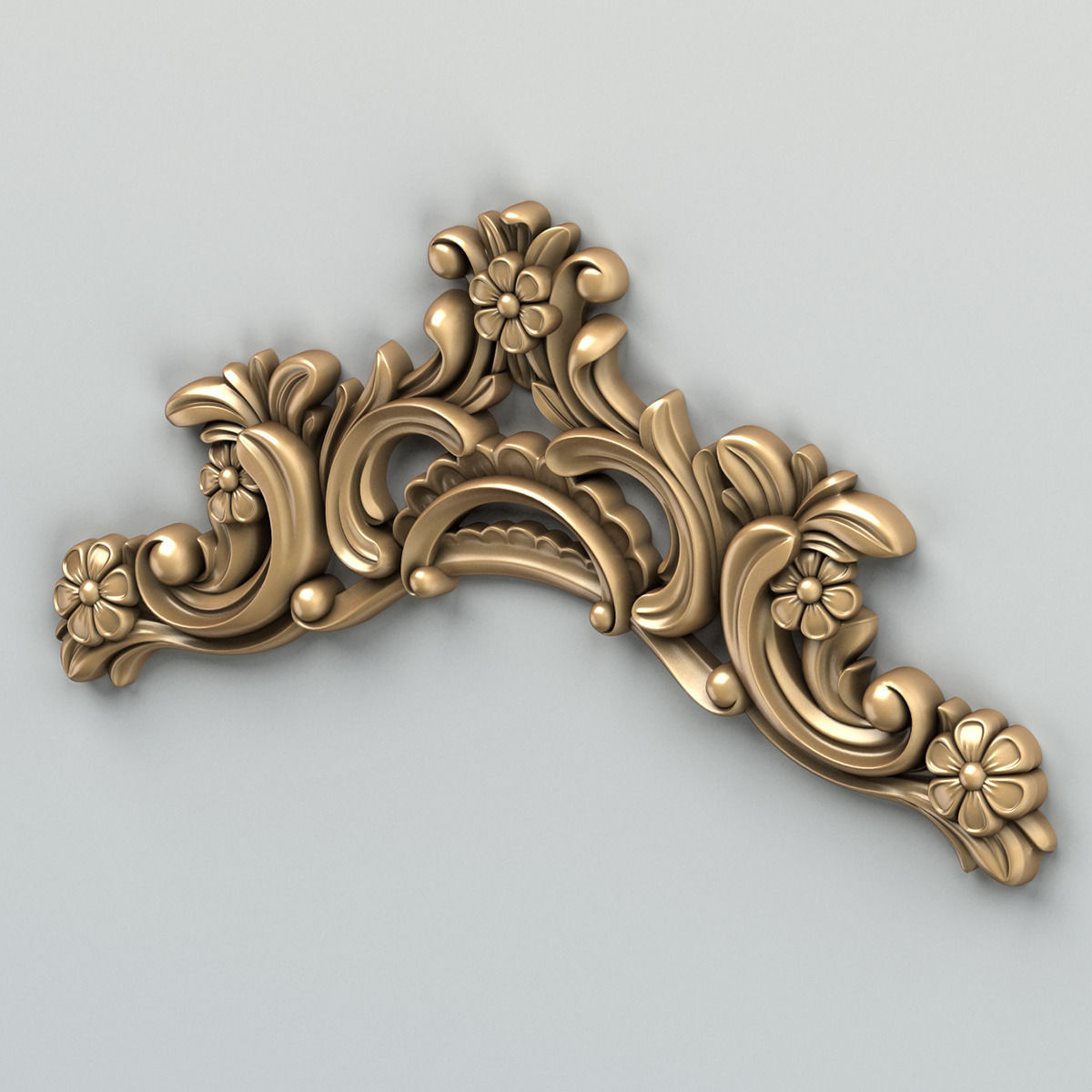 Carved decor horizontal 004 3D model_3