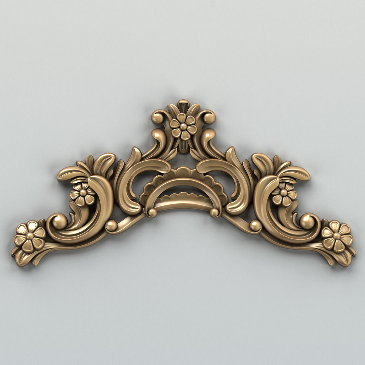 Carved decor horizontal 004 3D model_1