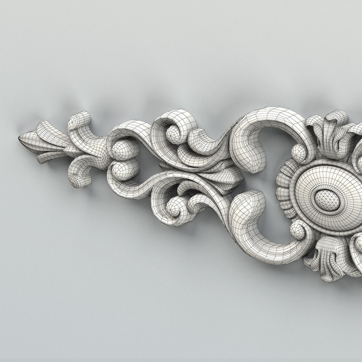 Carved decor horizontal 006 3D model_10