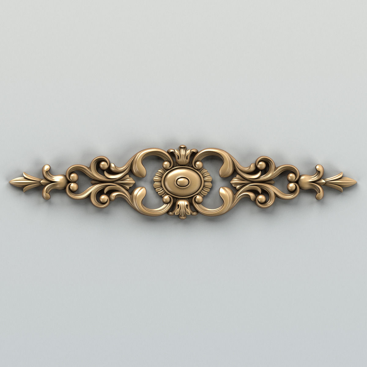 Carved decor horizontal 006 3D model_4