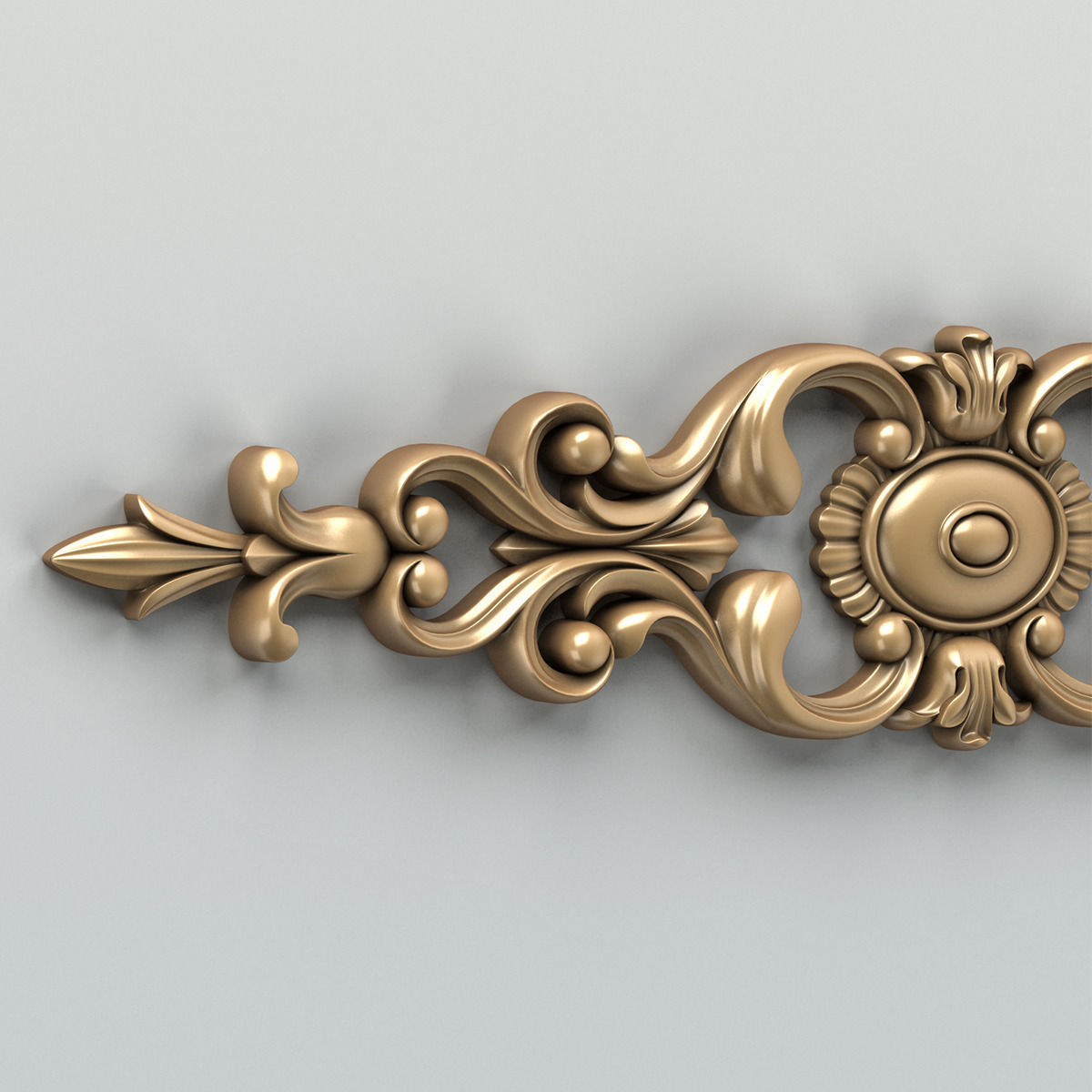 Carved decor horizontal 006 3D model_1