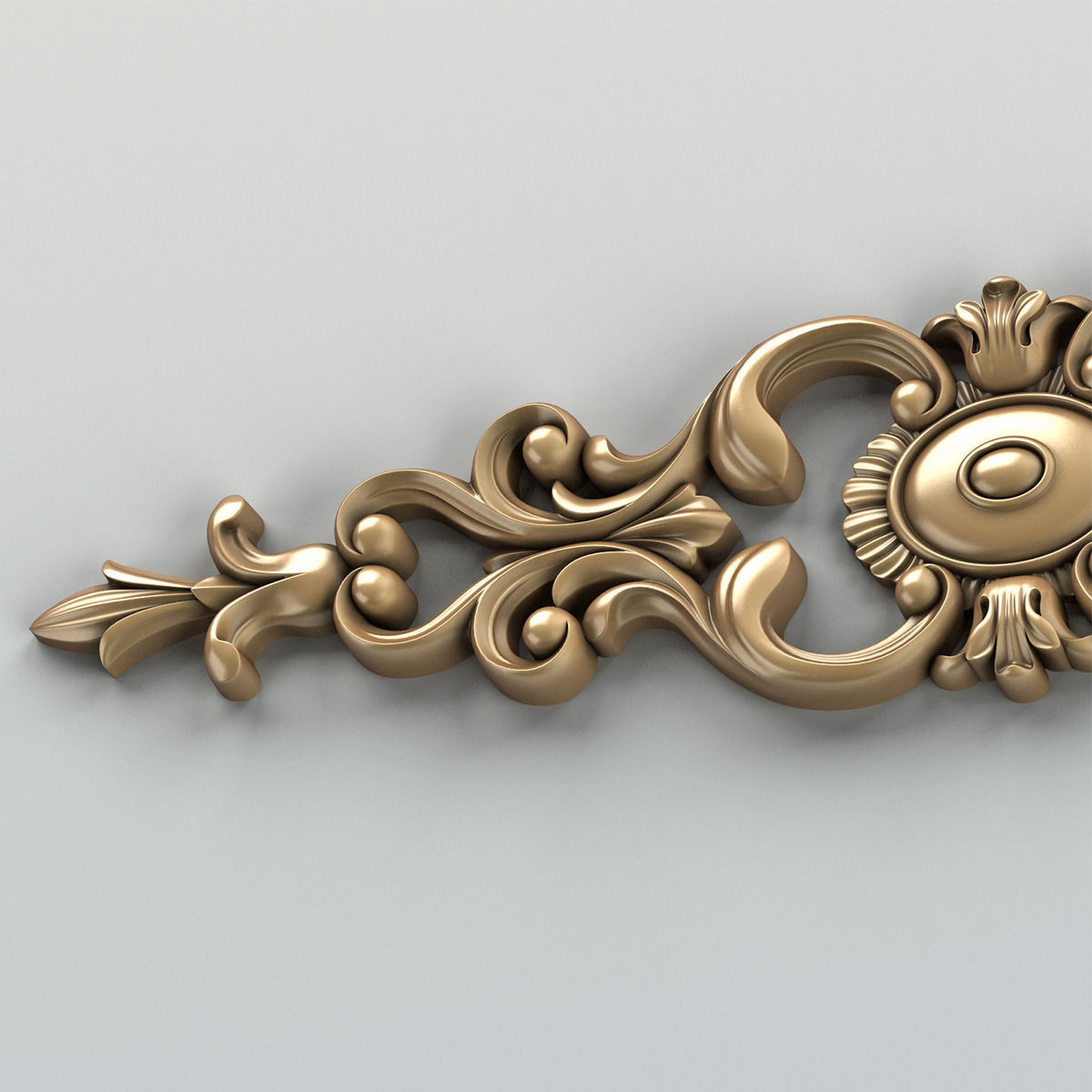 Carved decor horizontal 006 3D model_6