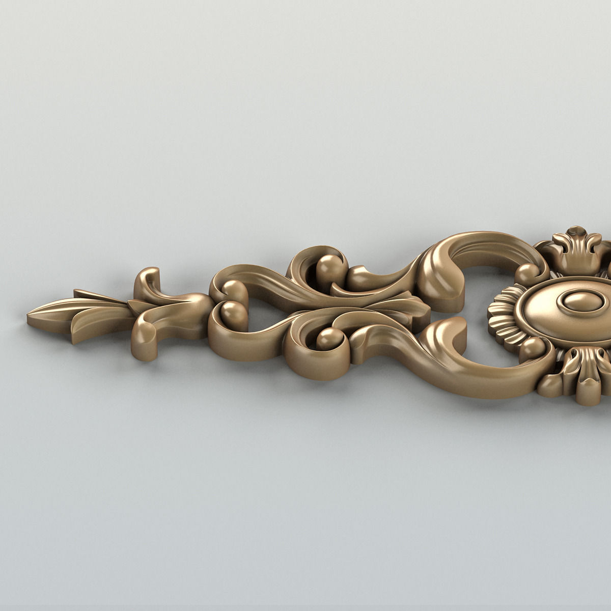 Carved decor horizontal 006 3D model_7