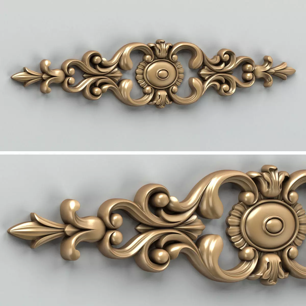 Carved decor horizontal 006 3D model_0