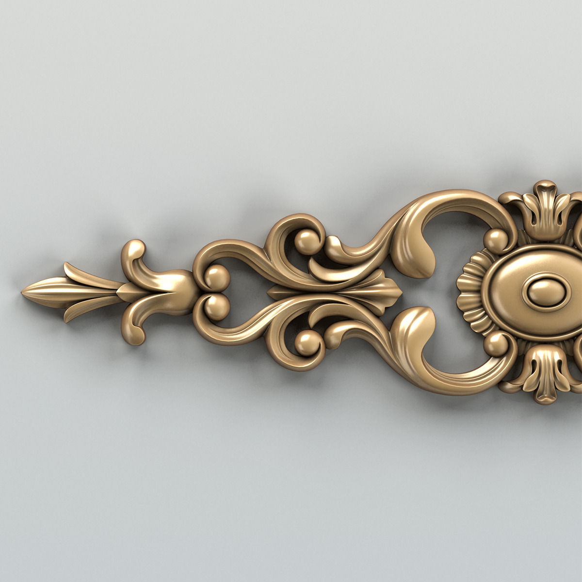 Carved decor horizontal 006 3D model_3