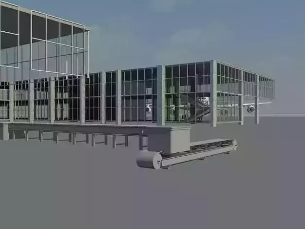 Domestic Airport terminal Nashik Free 3D model