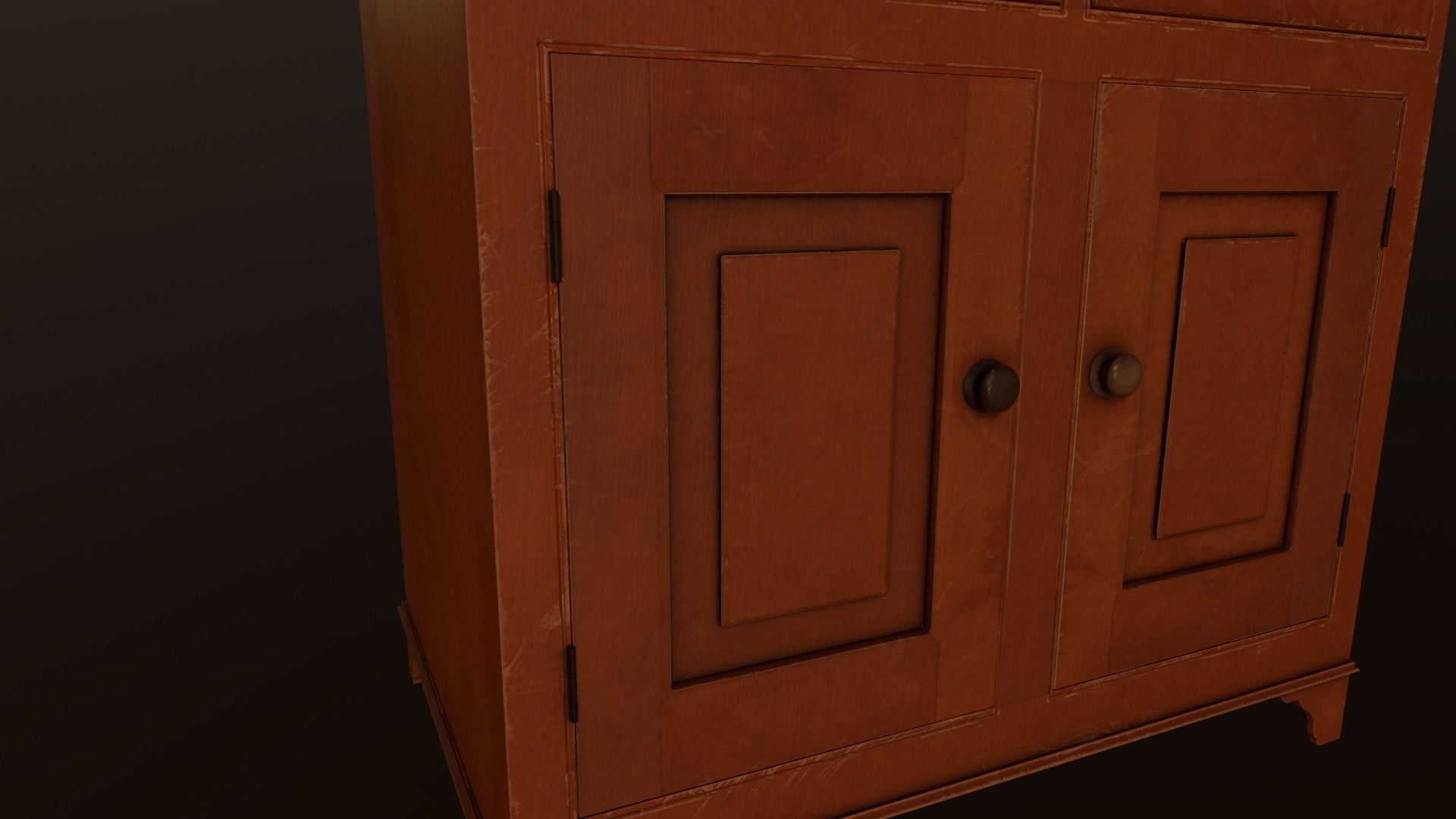 Old Cabinet - PBR Model Low-poly 3D model_11