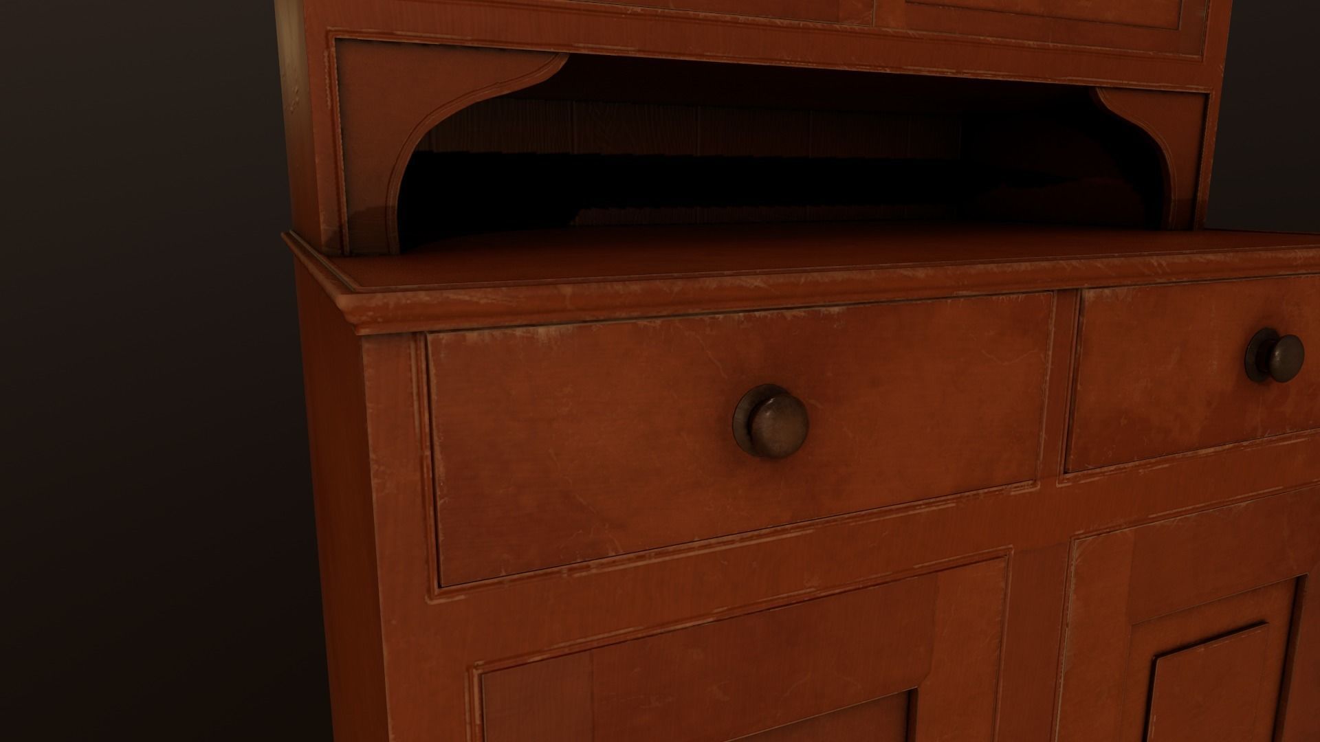 Old Cabinet - PBR Model Low-poly 3D model_10