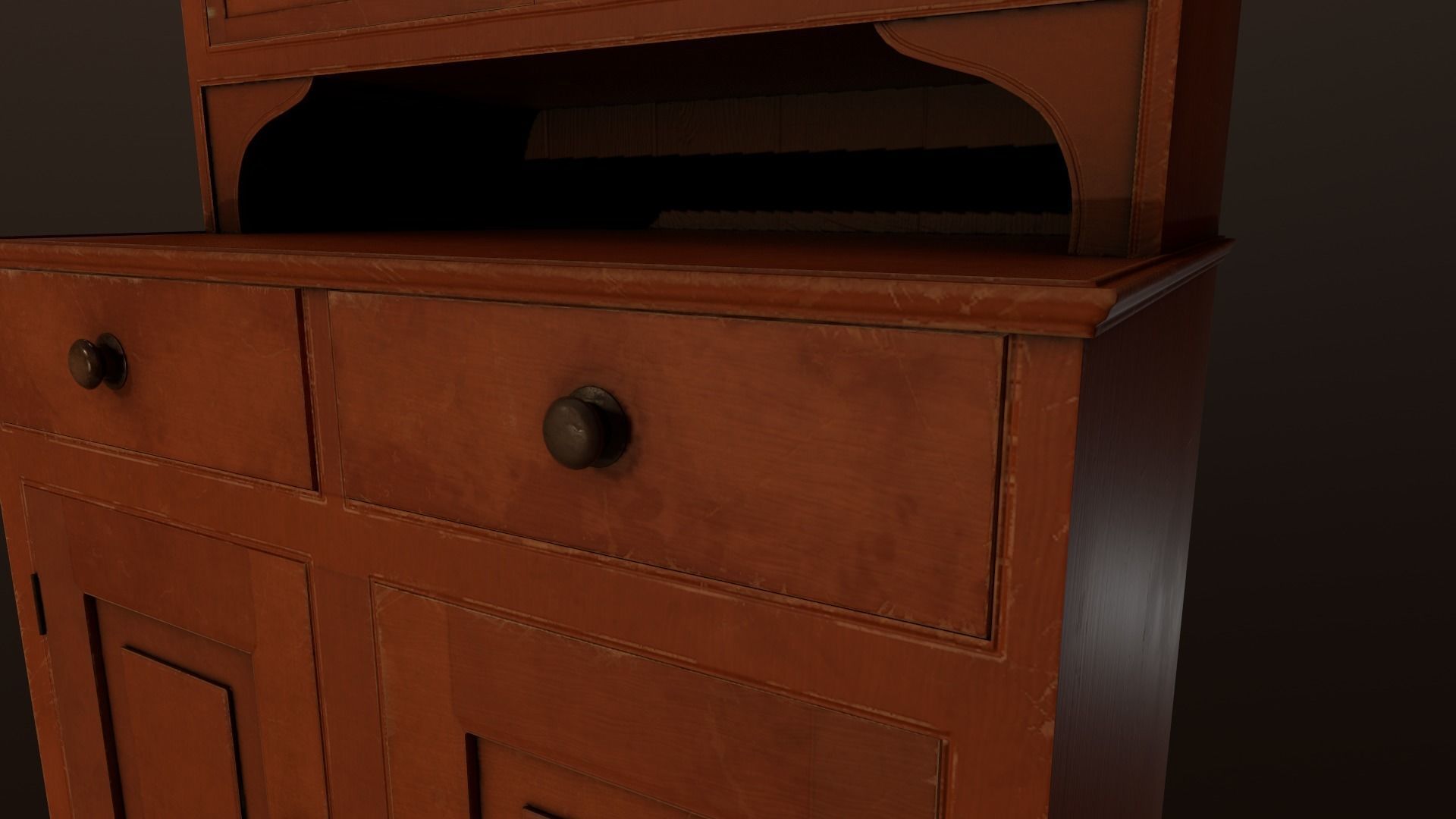 Old Cabinet - PBR Model Low-poly 3D model_14