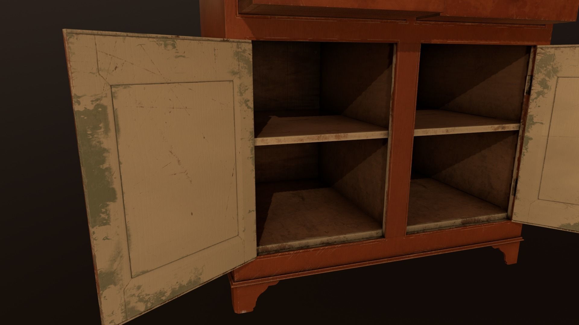 Old Cabinet - PBR Model Low-poly 3D model_5