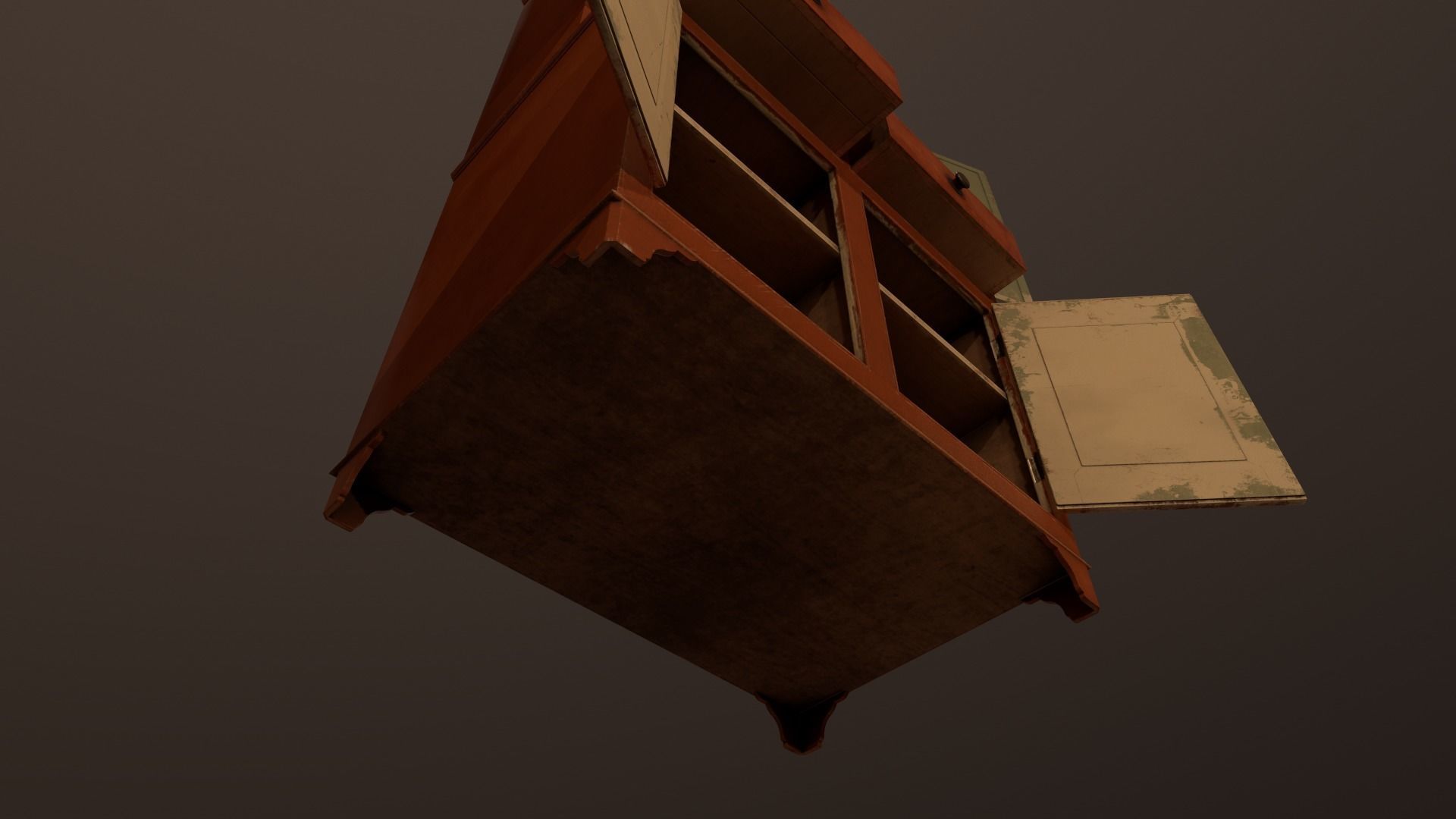 Old Cabinet - PBR Model Low-poly 3D model_8