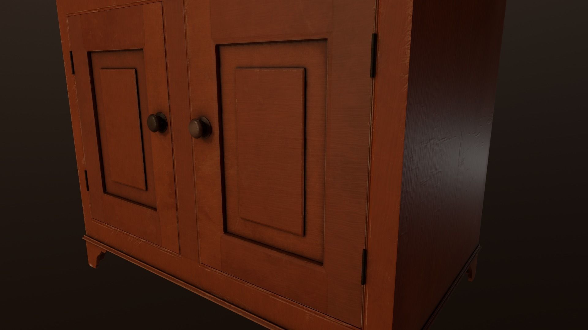 Old Cabinet - PBR Model Low-poly 3D model_12