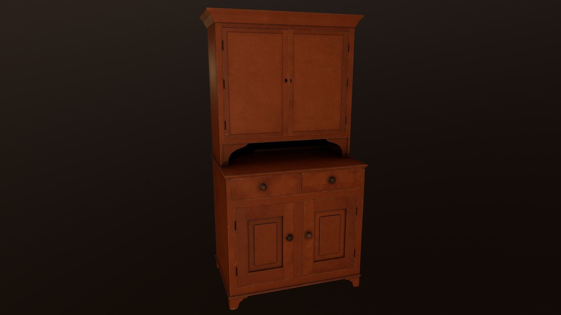 Old Cabinet - PBR Model Low-poly 3D model_9