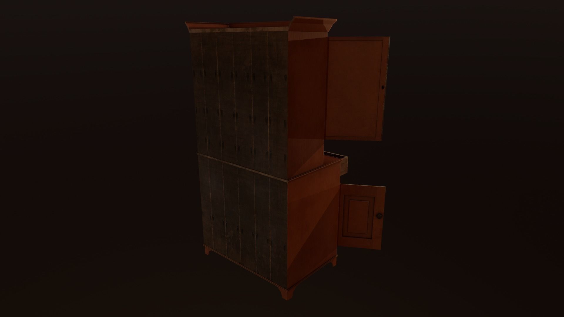 Old Cabinet - PBR Model Low-poly 3D model_2