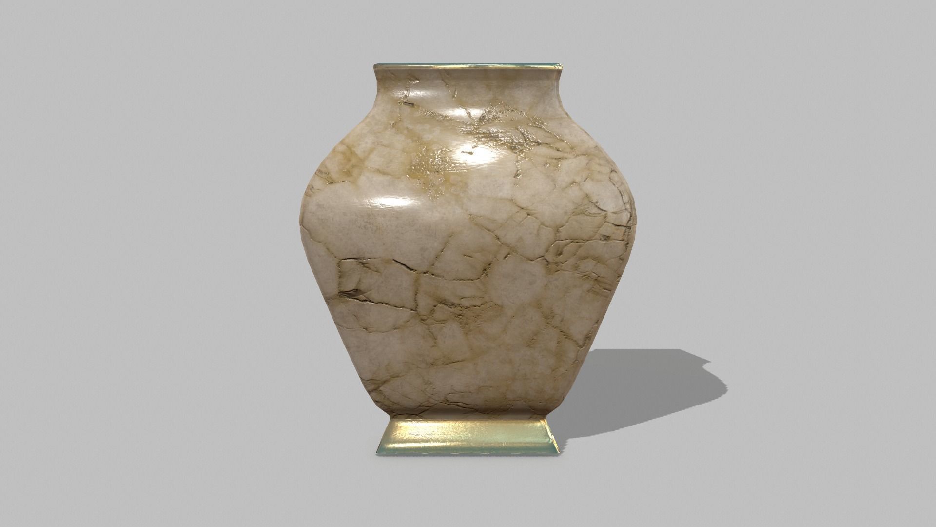 Table Set wooden chair Low-poly 3D model_4