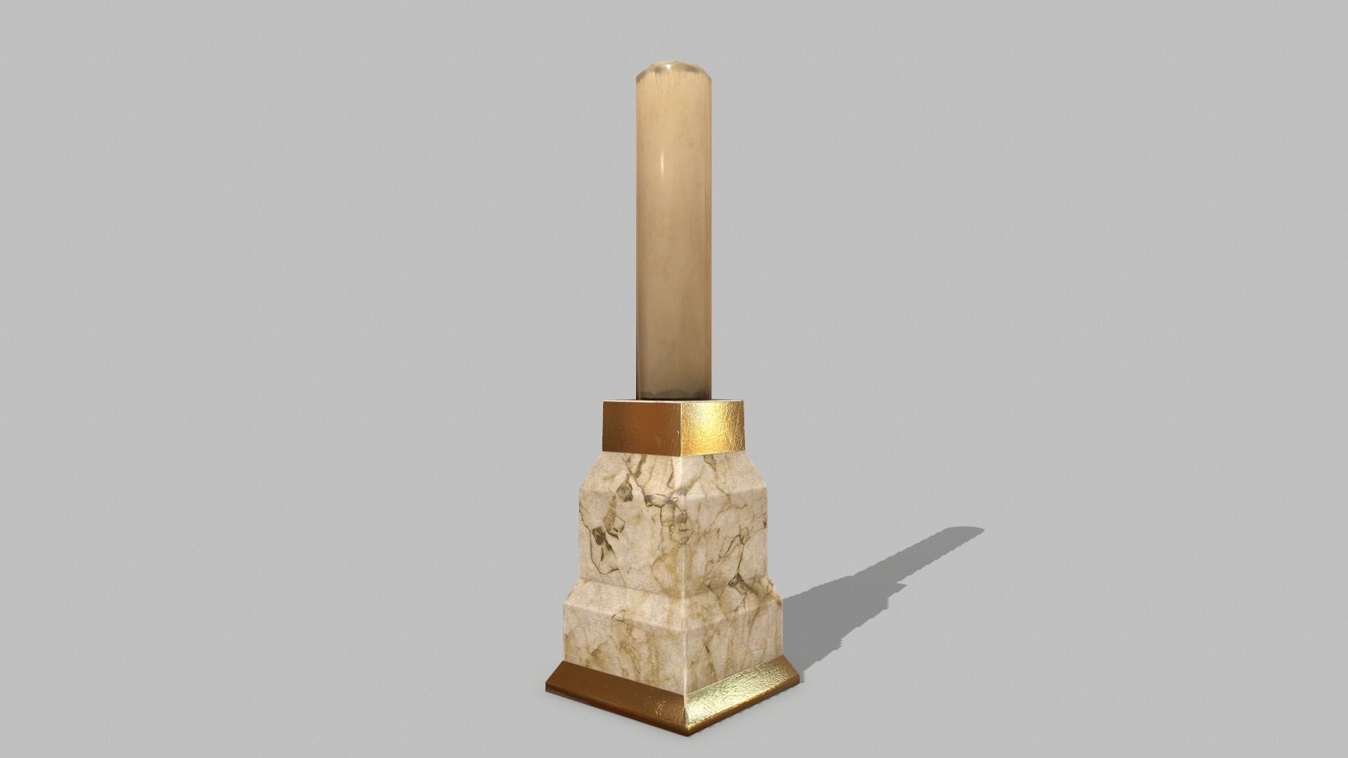 Table Set wooden chair Low-poly 3D model_3