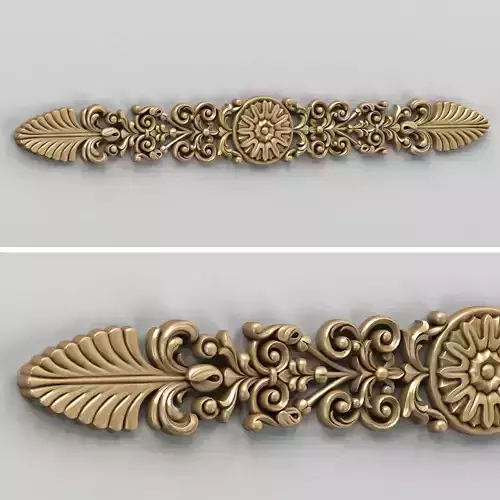 Carved decor horizontal 011 3D model