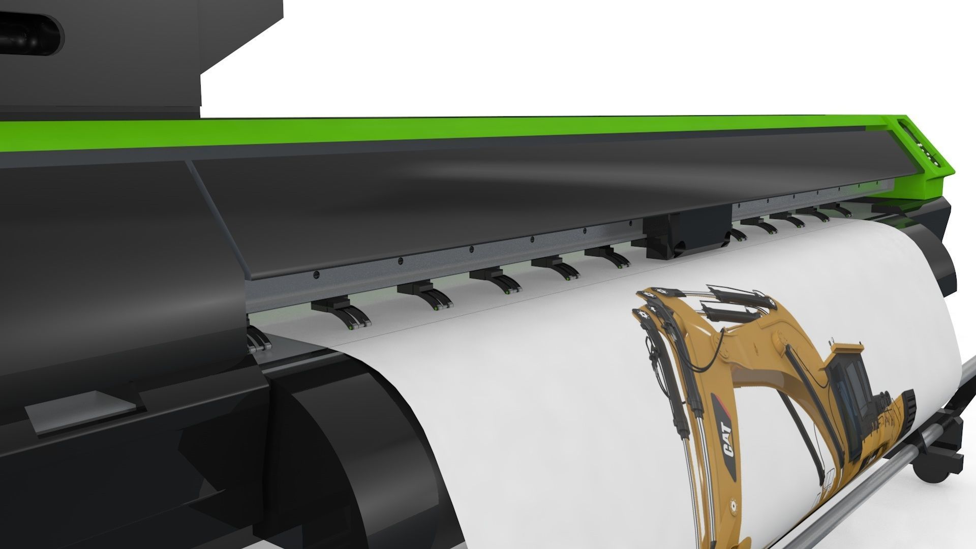 Digital Printer Paper and Fabric 3D model_9