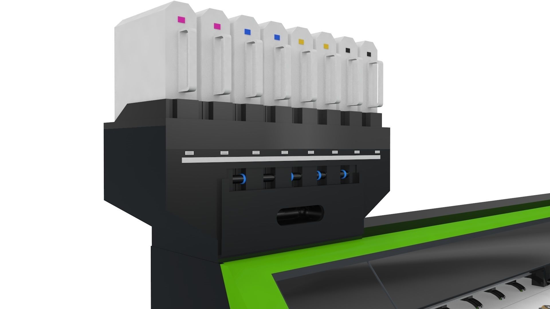 Digital Printer Paper and Fabric 3D model_6