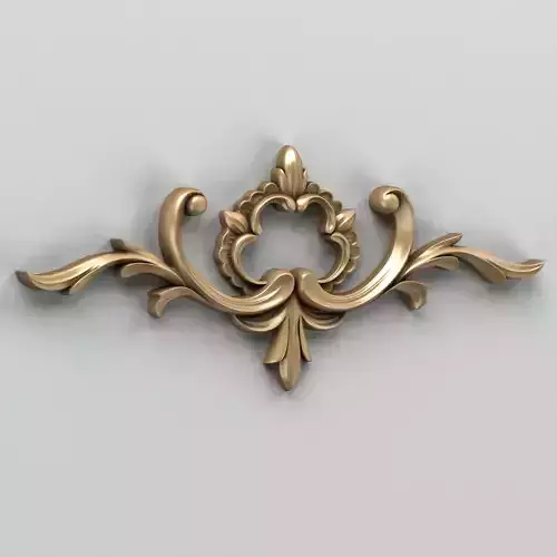 Carved decor horizontal 012 3D model