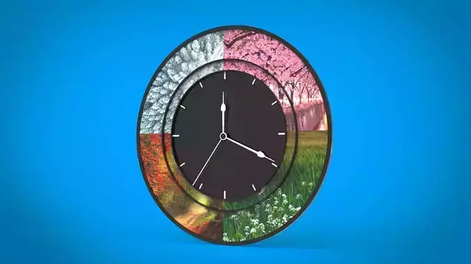 Wall Clock - Four Seasons
