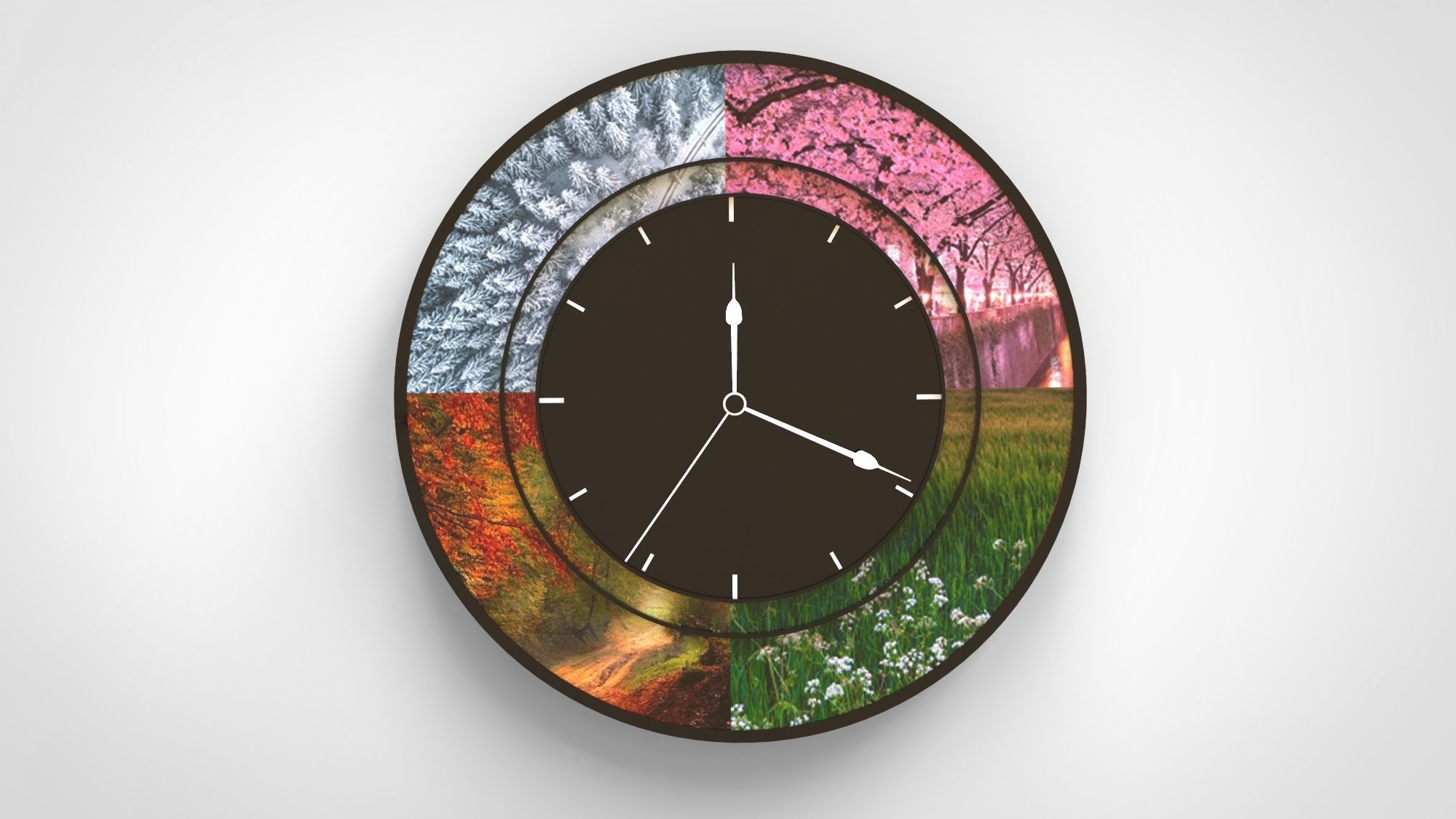Wall Clock - Four Seasons 3D model_1
