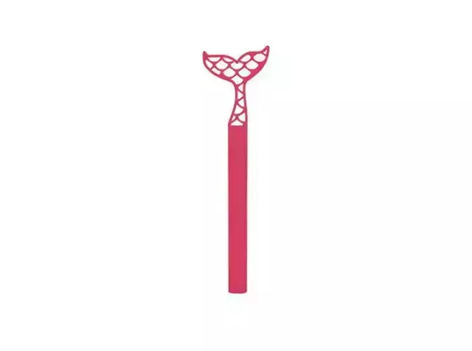 Bookmark mermaid tail straw