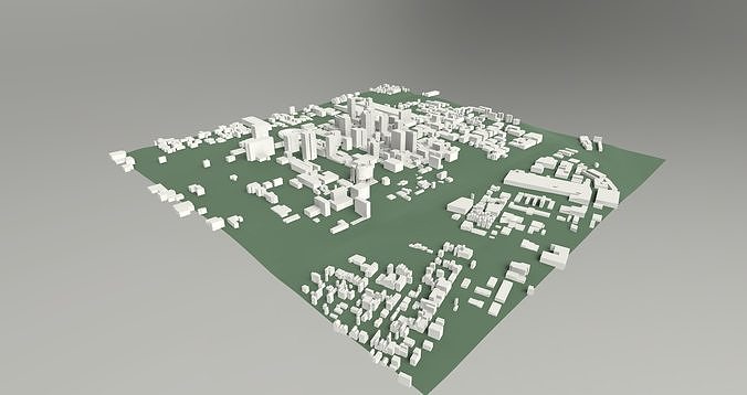 Downtown Kansas City Missouri Low-poly 3D model