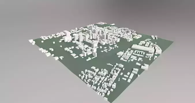 Downtown Kansas City Missouri Low-poly 3D model