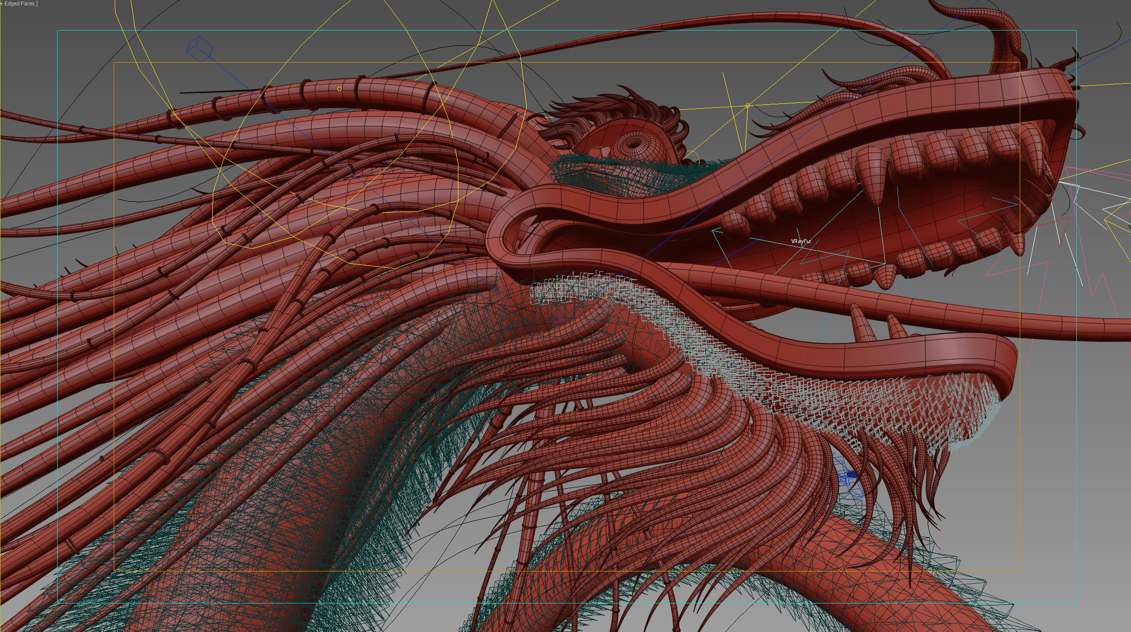 Chinese Dragon head 3D model_3