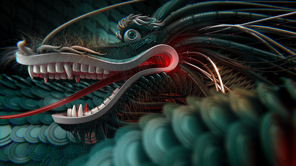 Chinese Dragon head 3D model_0