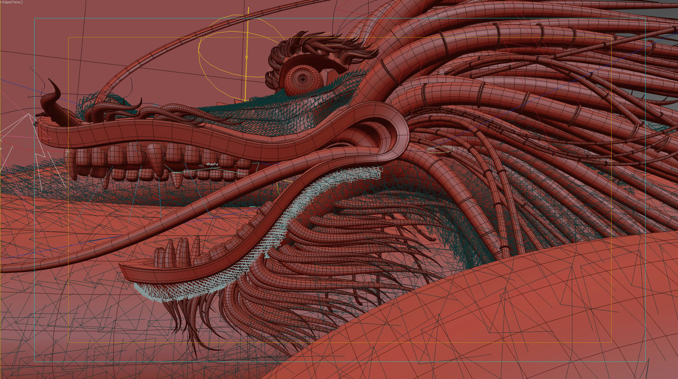 Chinese Dragon head 3D model_4