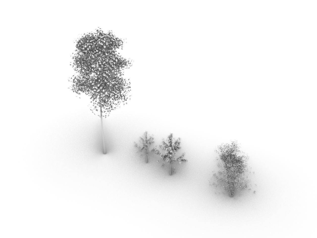 TREE PACK Low-poly 3D model_1