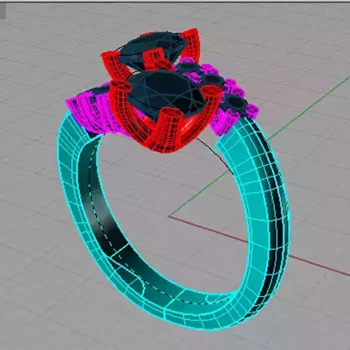 Contrarie  engagement ring round diamond Anello contrarie tr50