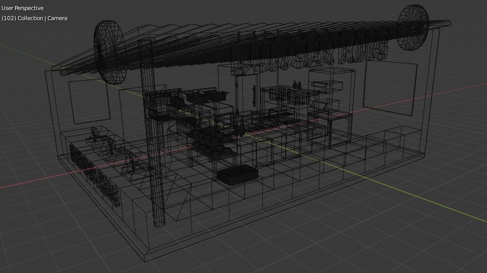 Burger King Kiosk Model Container Burger Restaurant Shop 3D model_4