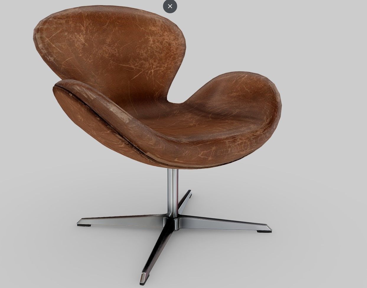 Swan Chair Low-poly 3D model_1