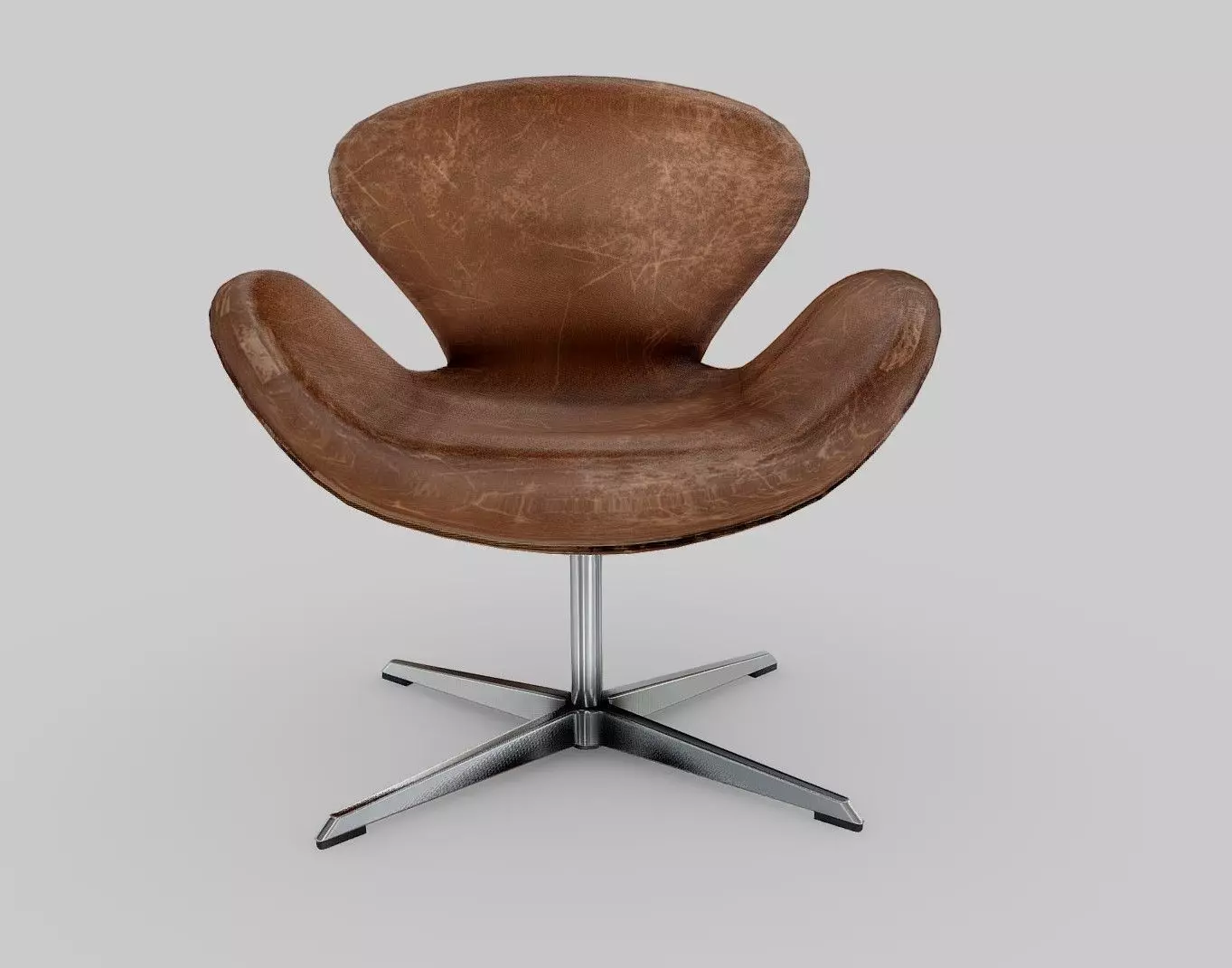 Swan Chair Low-poly 3D model_0