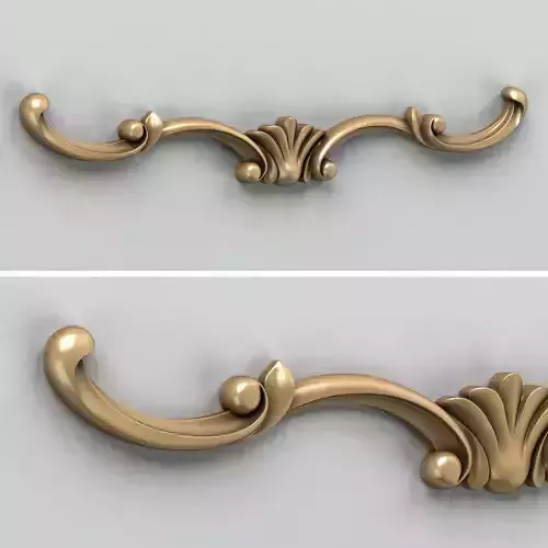 Carved decor horizontal 015 3D model