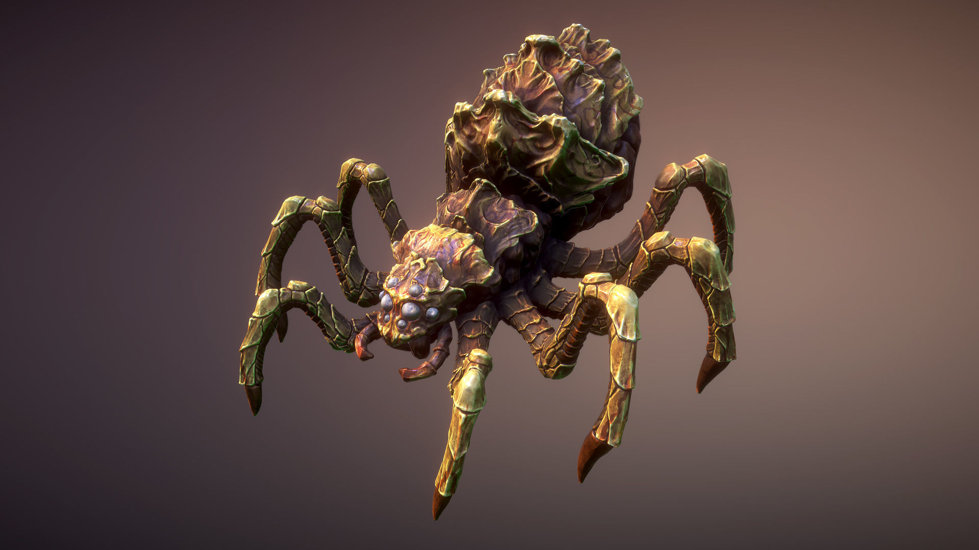 Spiders pack Low-poly 3D model_6