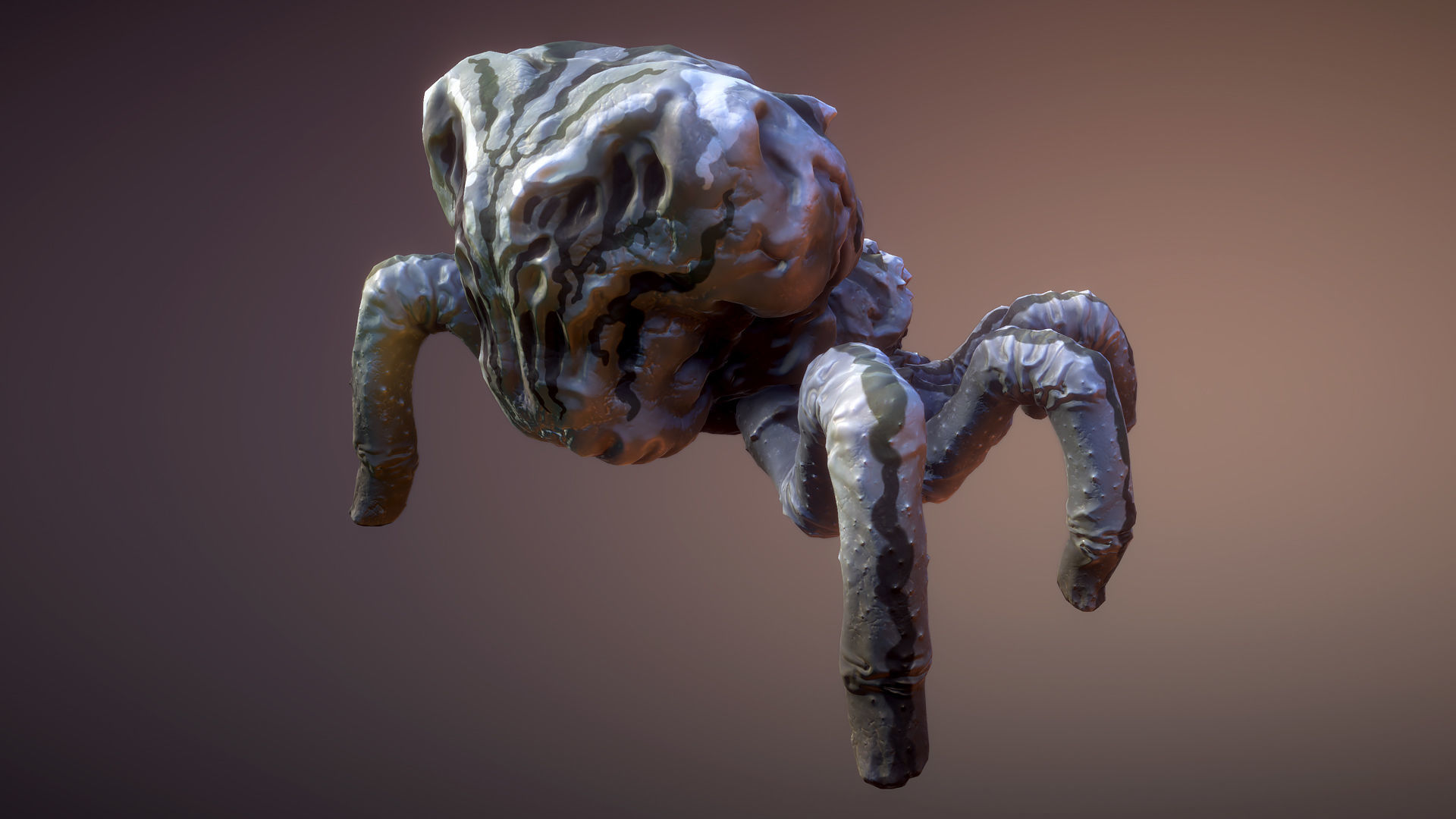 Spiders pack Low-poly 3D model_5
