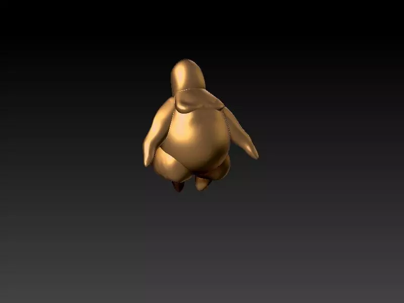 doll-sculpt golden penguin Free 3D print model